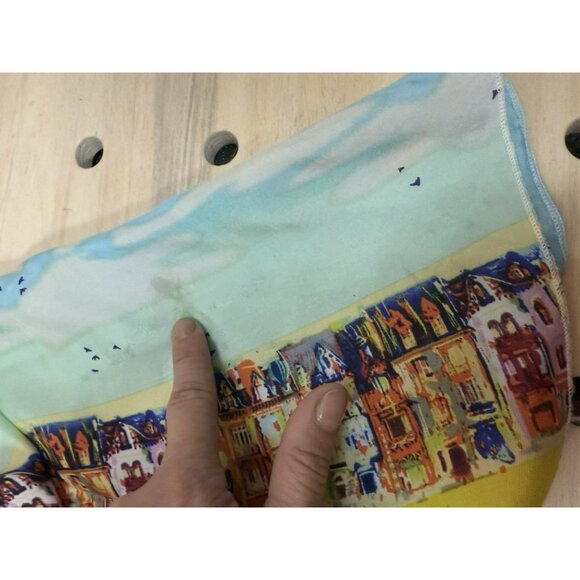 Johnny Was 100% Silk Floral Patch Lagenlook Hippie Boho Maxi Dress Size Large - Picture 13 of 16